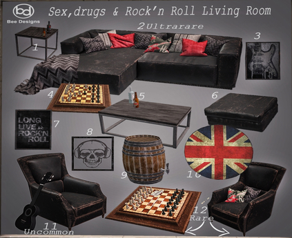 Second Life Marketplace - Bee Designs Sex,drugs & rock'n roll LR 5